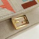 FENDI Zucca Canvas Micro Bucket Charm Multicolor Gold Auth 163112SAM-17