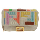 FENDI Zucca Canvas Micro Bucket Charm Multicolor Gold Auth 163112SAM-13