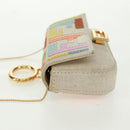 FENDI Zucca Canvas Micro Bucket Charm Multicolor Gold Auth 163112SAM-3