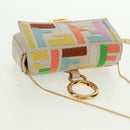FENDI Zucca Canvas Micro Bucket Charm Multicolor Gold Auth 163112SAM-6
