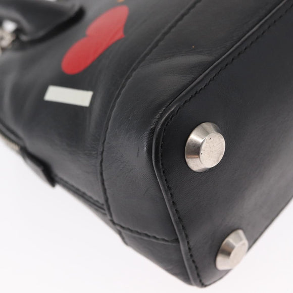 BALENCIAGA I LOVE TECHNO Villetop Handle XXS Bag Black 550646 Auth 163114V