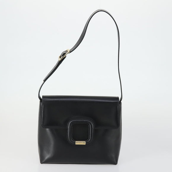 GUCCI Shoulder Bag Leather 2 Set Black Auth 163116