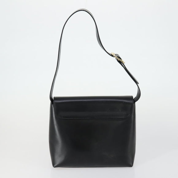 GUCCI Shoulder Bag Leather 2 Set Black Auth 163116