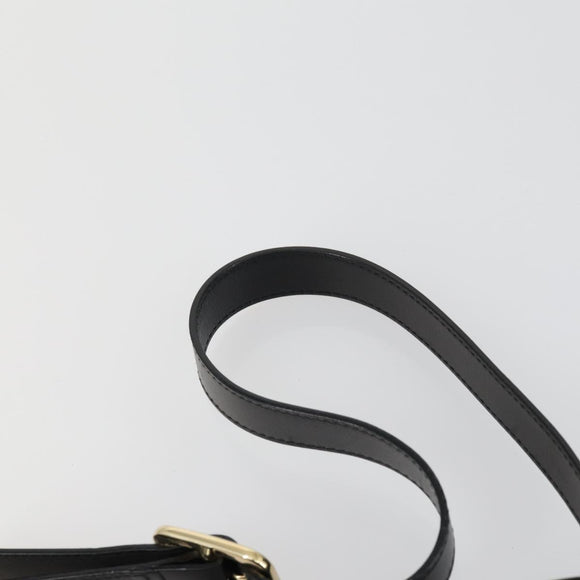 GUCCI Shoulder Bag Leather 2 Set Black Auth 163116