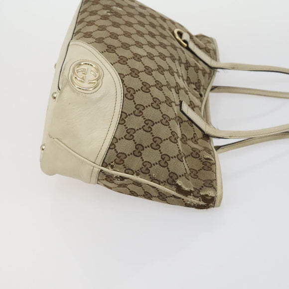 GUCCI GG Canvas GG Micro Supreme Bamboo Bag Leather PVC 4 Set Black Auth 163118