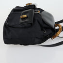 GUCCI GG Canvas GG Micro Supreme Bamboo Bag Leather PVC 4 Set Black Auth 163118-16