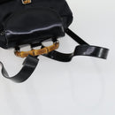 GUCCI GG Canvas GG Micro Supreme Bamboo Bag Leather PVC 4 Set Black Auth 163118-17