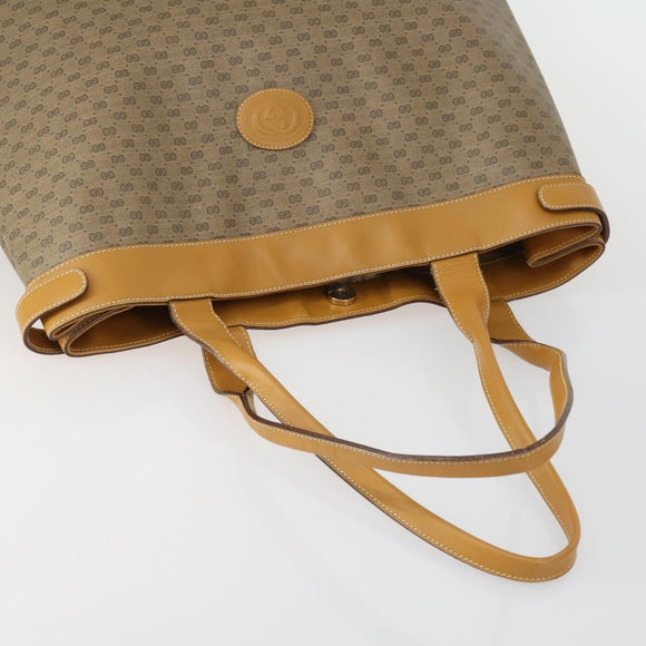 GUCCI GG Canvas GG Micro Supreme Bamboo Bag Leather PVC 4 Set Black Auth 163118