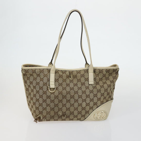 GUCCI GG Canvas GG Micro Supreme Bamboo Bag Leather PVC 4 Set Black Auth 163118