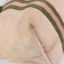 GUCCI GG Canvas Sherry Line Tote Bag Pink Gold 137896 Auth 163130-11