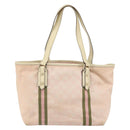 GUCCI GG Canvas Sherry Line Tote Bag Pink Gold 137896 Auth 163130-3