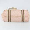 GUCCI GG Canvas Sherry Line Tote Bag Pink Gold 137896 Auth 163130-9