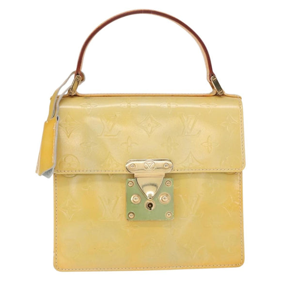 LOUIS VUITTON Monogram Vernis Spring Street Hand Bag Gris M91029 LV Auth 163132