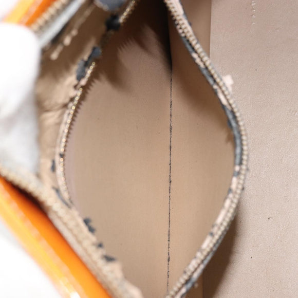 LOUIS VUITTON Monogram Vernis Houston Hand Bag Beige M91004 LV Auth 163133