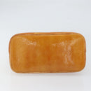 LOUIS VUITTON Monogram Vernis Houston Hand Bag Beige M91004 LV Auth 163133-5