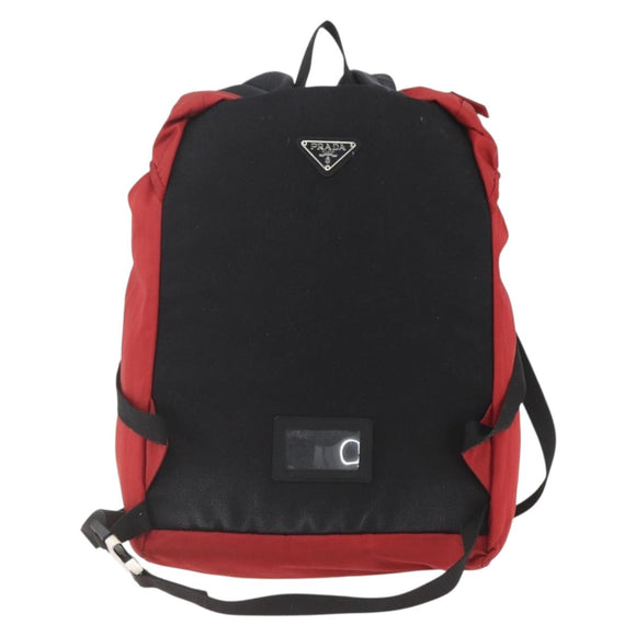 PRADA Backpack Nylon Red Auth 163137