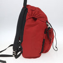 PRADA Backpack Nylon Red Auth 163137-3