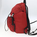 PRADA Backpack Nylon Red Auth 163137-4
