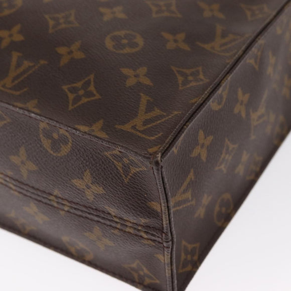 LOUIS VUITTON Monogram Sac Plat Hand Bag M51140 LV Auth 163139