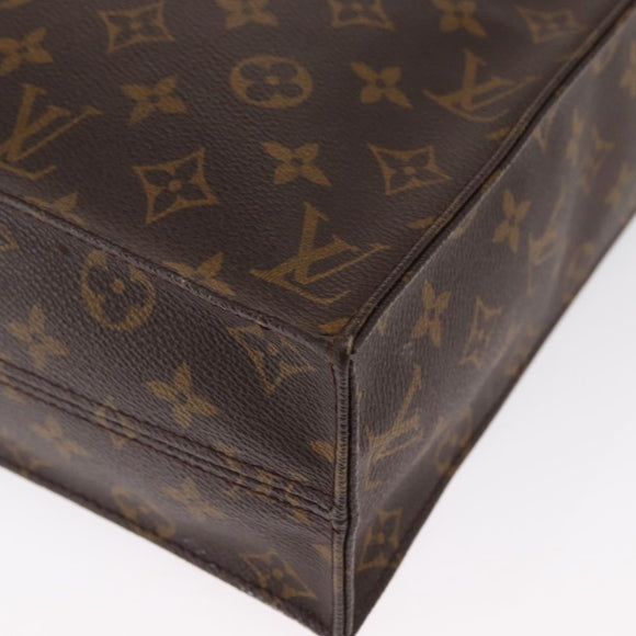 LOUIS VUITTON Monogram Sac Plat Hand Bag M51140 LV Auth 163139