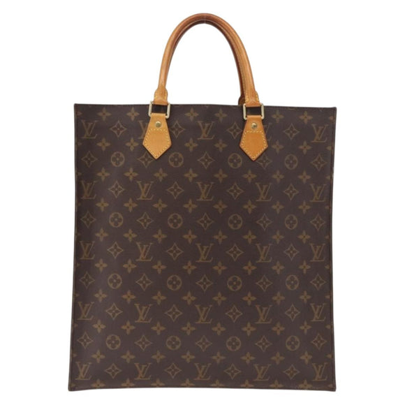 LOUIS VUITTON Monogram Sac Plat Hand Bag M51140 LV Auth 163139