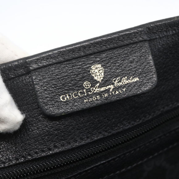 GUCCI GG Supreme Web Sherry Line Tote Bag PVC Black Gold 39 02 091 Auth 163144