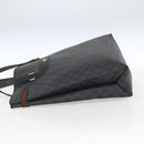 GUCCI GG Supreme Web Sherry Line Tote Bag PVC Black Gold 39 02 091 Auth 163144-3