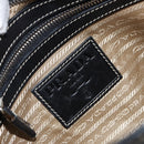 PRADA Shoulder Bag Canvas Beige Gold Auth 163147-18