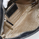 PRADA Shoulder Bag Canvas Beige Gold Auth 163147-11