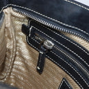 PRADA Shoulder Bag Canvas Beige Gold Auth 163147-21