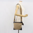 PRADA Shoulder Bag Canvas Beige Gold Auth 163147-23