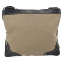PRADA Shoulder Bag Canvas Beige Gold Auth 163147-2