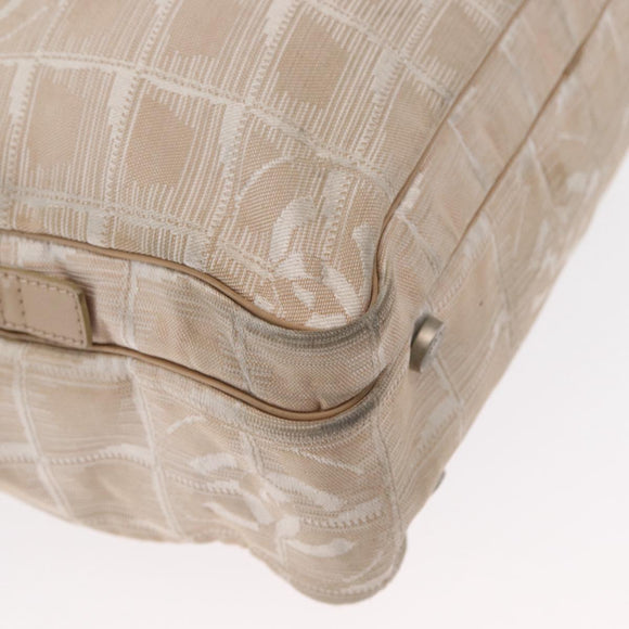 CHANEL New Travel line Hand Bag 2wat Beige CC Auth 163150