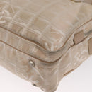 CHANEL New Travel line Hand Bag 2wat Beige CC Auth 163150-15