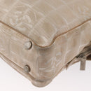CHANEL New Travel line Hand Bag 2wat Beige CC Auth 163150-17