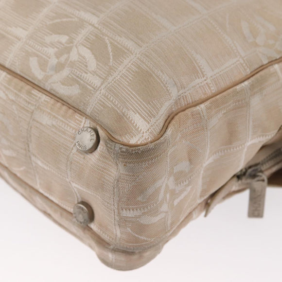 CHANEL New Travel line Hand Bag 2wat Beige CC Auth 163150