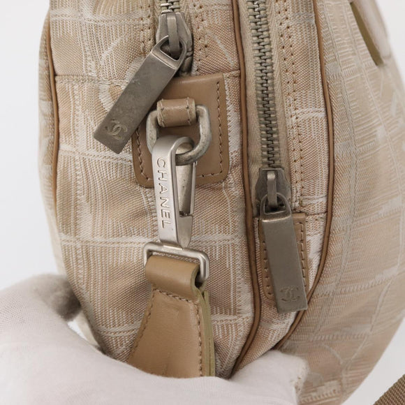 CHANEL New Travel line Hand Bag 2wat Beige CC Auth 163150