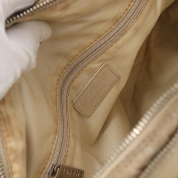 CHANEL New Travel line Hand Bag 2wat Beige CC Auth 163150