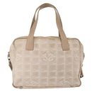 CHANEL New Travel line Hand Bag 2wat Beige CC Auth 163150-2