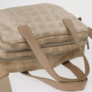 CHANEL New Travel line Hand Bag 2wat Beige CC Auth 163150-6