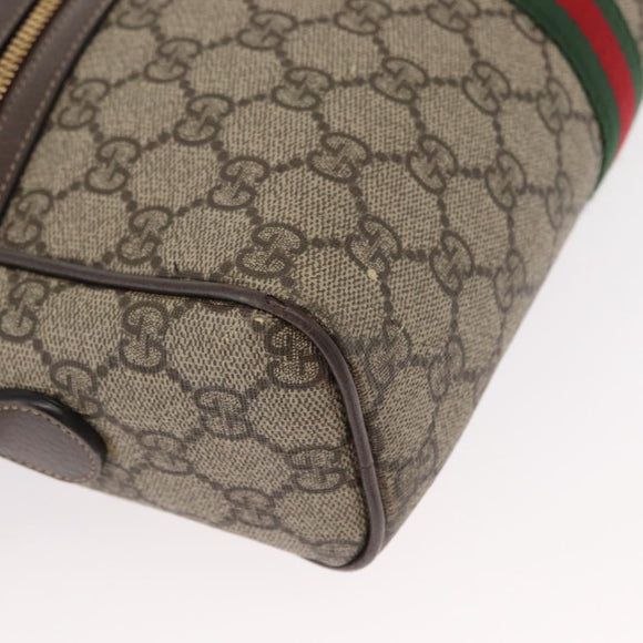 GUCCI Ophidia GG Supreme Web Sherry Line Tasche PVC Beige 517080 Auth 163153