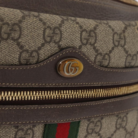 GUCCI Ophidia GG Supreme Web Sherry Line Tasche PVC Beige 517080 Auth 163153