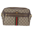 GUCCI Ophidia GG Supreme Web Sherry Line Tasche PVC Beige 517080 Auth 163153-13