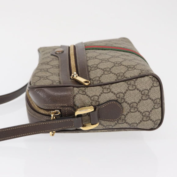 GUCCI Ophidia GG Supreme Web Sherry Line Tasche PVC Beige 517080 Auth 163153
