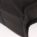 HERMES Her Line MM Hand Bag Canvas Gray Silver Auth 163158-11