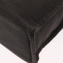 HERMES Her Line MM Hand Bag Canvas Gray Silver Auth 163158-13