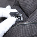 HERMES Her Line MM Hand Bag Canvas Gray Silver Auth 163158-22