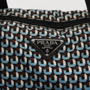 PRADA Tote Bag Nylon Light Blue Silver Auth 163159-18