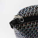 PRADA Tote Bag Nylon Light Blue Silver Auth 163159-19