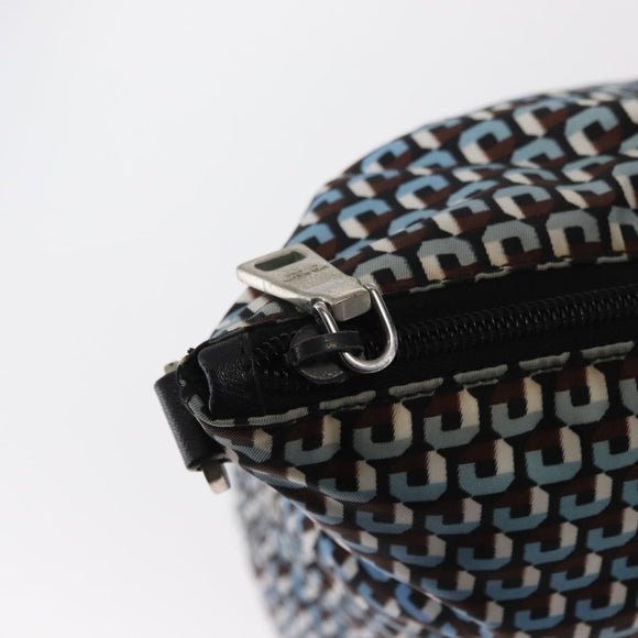 PRADA Tote Bag Nylon Light Blue Silver Auth 163159